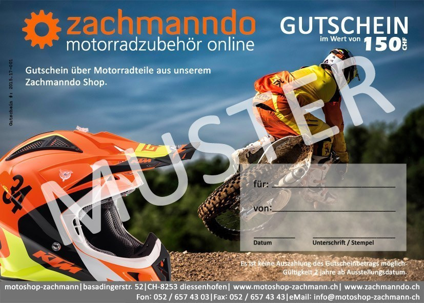 Gutschein im Wert von CHF 150.- (ein-hundert-fünfzig) Gutschein im Wert von CHF 150.- (ein-hundert-fünfzig)