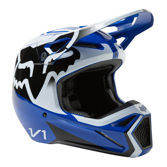 Helmet FOX V1 Leed blau-weiss